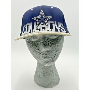 Dallas Cowboys Hat Cap Fitted Mens S/M Flexfit White Blue Reebok On Field